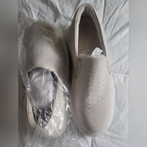 J/Slides slip-on sneakers, ivory leather,  size 10
